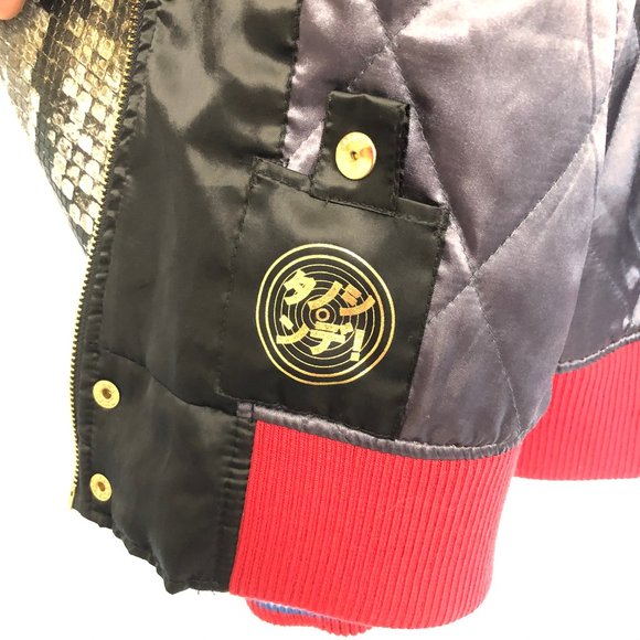 RARE Sabit NYC Snake Sleeve Varsity Jacket XXL - Picture 5 of 9